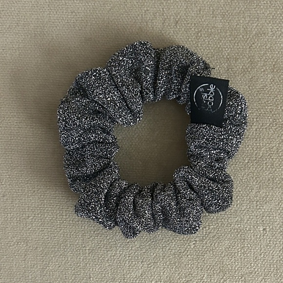 Sparkling Silver Hair Scrunchie - Picture 2 of 2